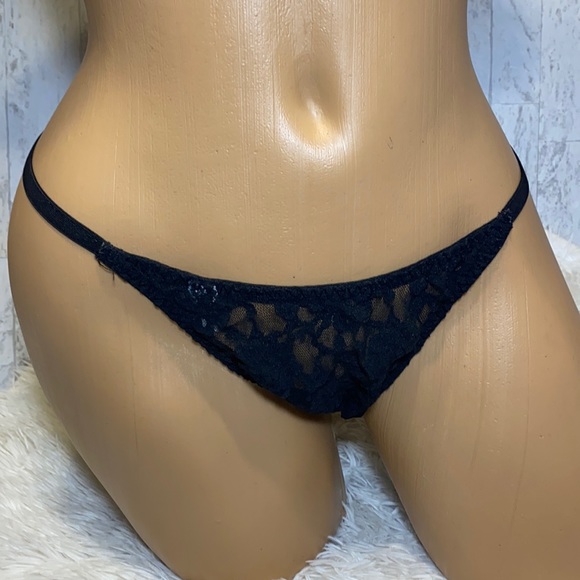 VNTG Panty Holiday Editions black Nylon lace XL Classic Sissy wear NWOT - Picture 2 of 8